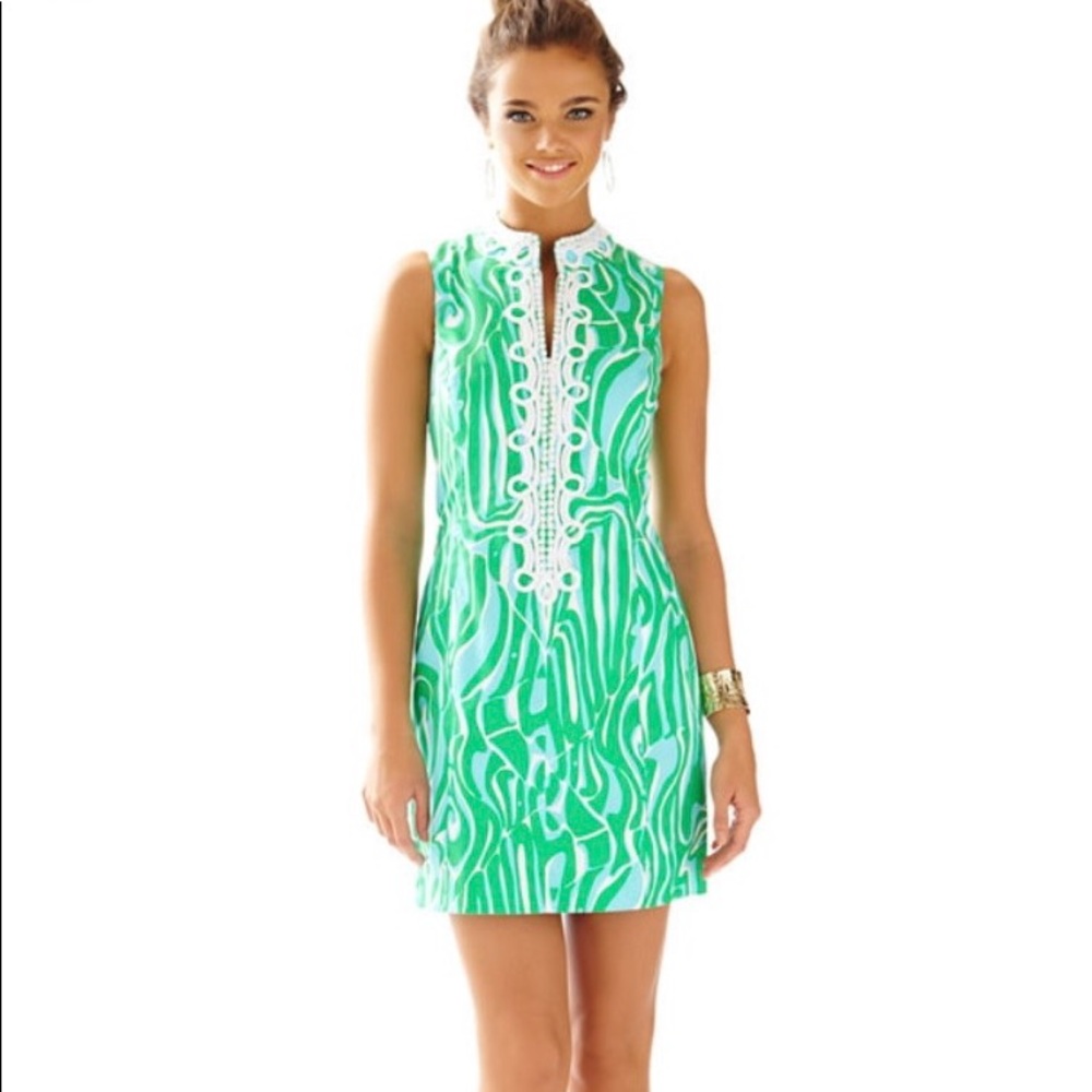 Alexa High Collar Shift Dress